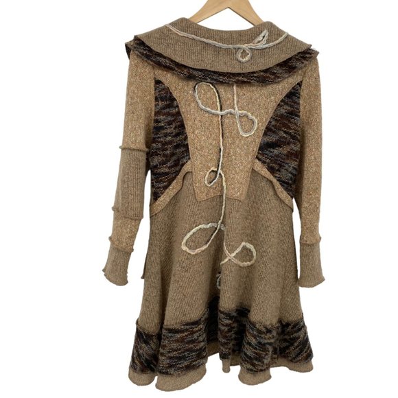 Fantazia Lagenlook Cardigan Swirl Sweater Coat Cardi Women's Medium Layered - Picture 2 of 10